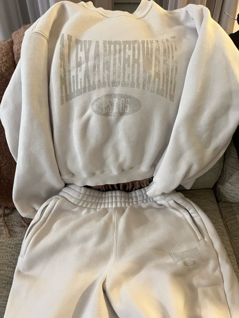 Alexander Wang Cream Sweatsuit - L